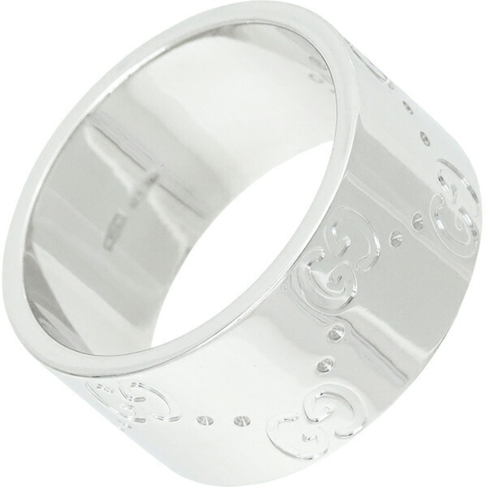 Gucci on Wide Ring white gold GG logo precious metal jewelry - Picture 3 of 9